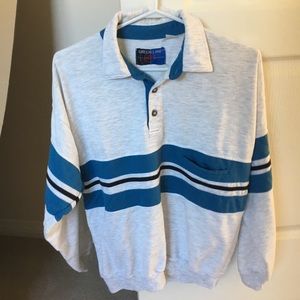 Long sleeve button up polo shirt